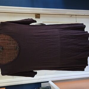 LuLaRoe Chocolate Brown Short Sleeve Top-Size L